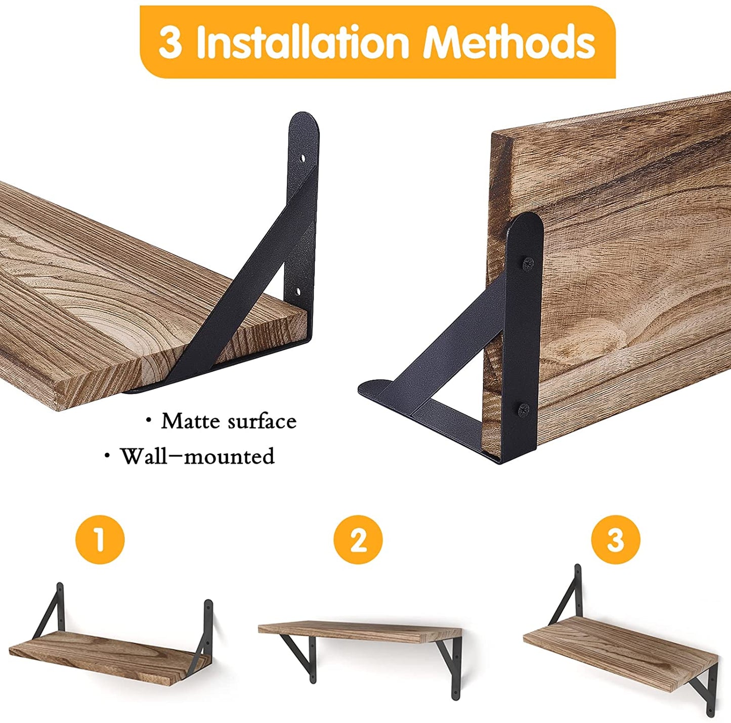 Estantes Flotantes Madera Rústica Para Decorar El Baño Sala De Estar Y Plantas