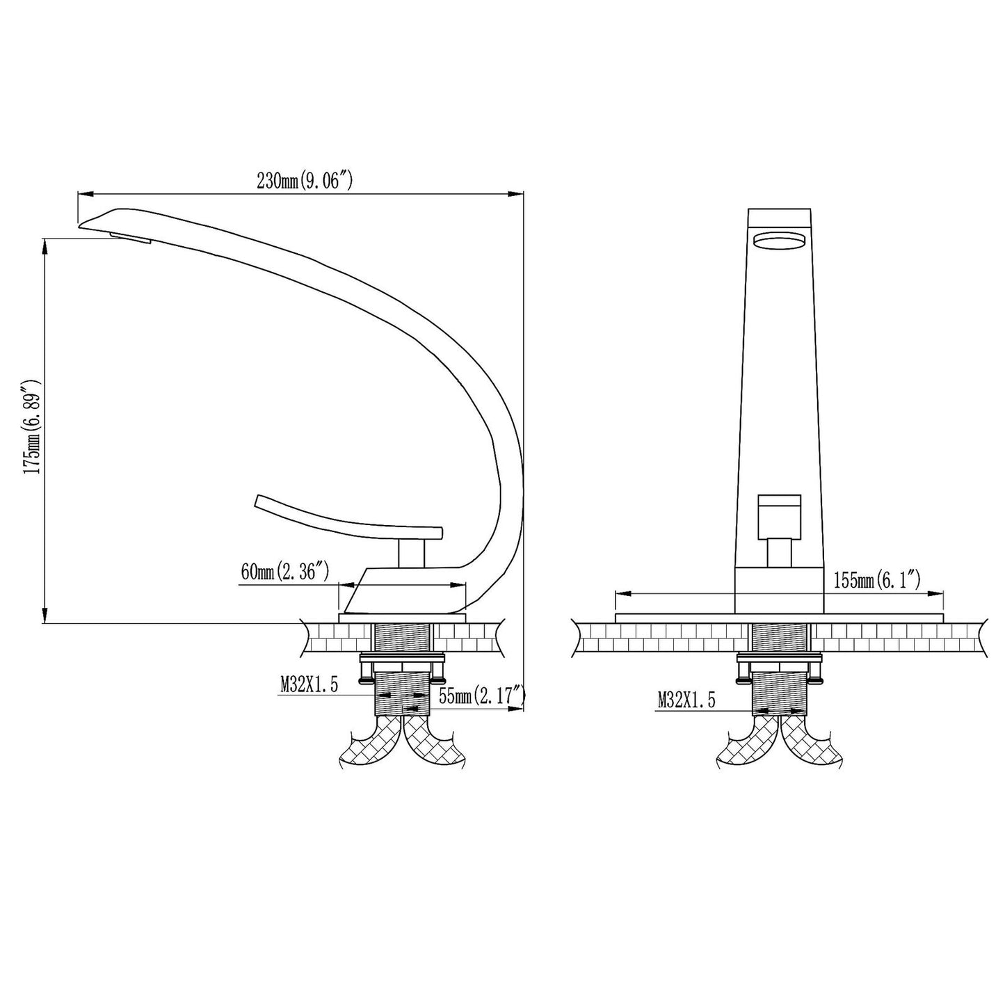 HMEGAO Bathroom Faucet Brushed Nickel Bathroom Sink Faucet Bathroom Faucets F...