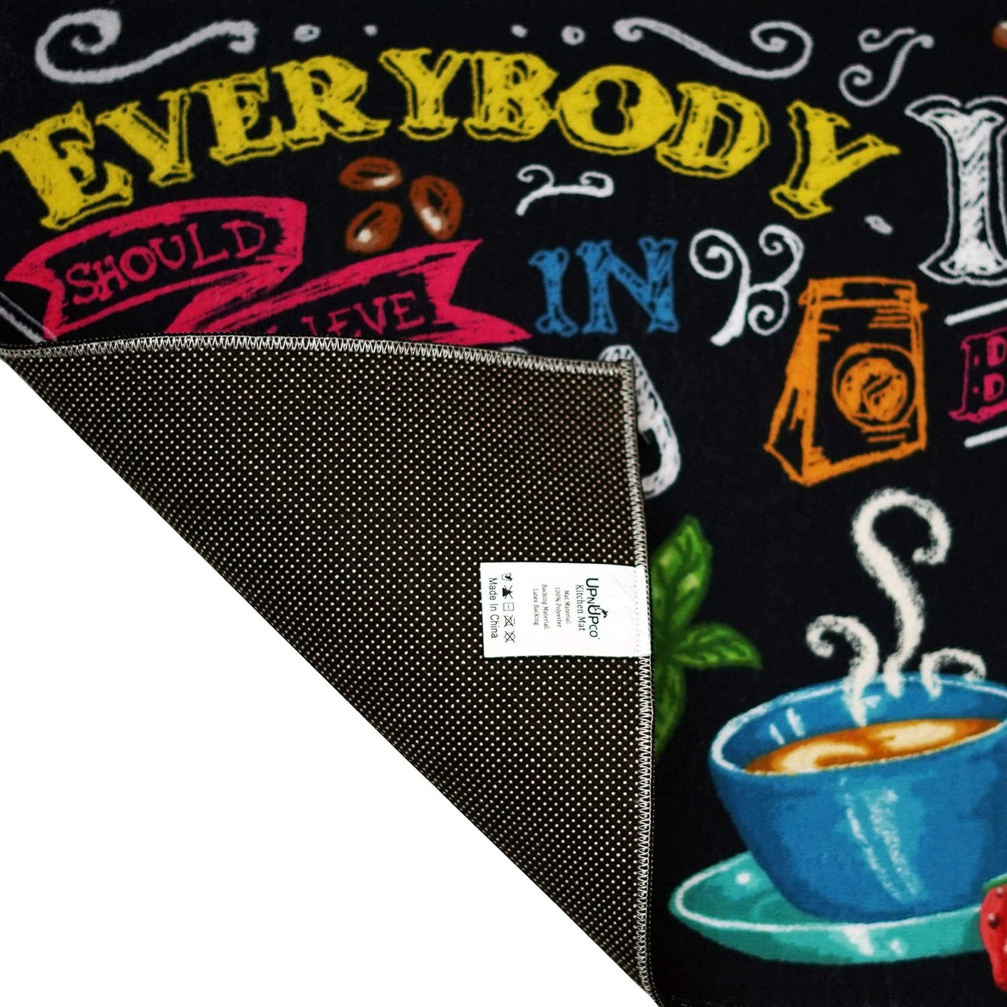 Artistic and Colorful Kitchen Rugs for Floor Non Slip Kitchen Rugs and Mats Kitchen Mat Set Farmhouse Kitchen - Spicy Art - 2 Pieces - 30"X17" + 47”X17
