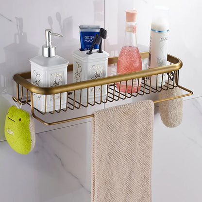 Gold Bathroom Shelf Total Brass Soap Holder 30Cm/45Cm Bathroom Shelves Bathroom Shampoo Holder Basket Bathroom Holder