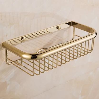 Gold Bathroom Shelf Total Brass Soap Holder 30Cm/45Cm Bathroom Shelves Bathroom Shampoo Holder Basket Bathroom Holder
