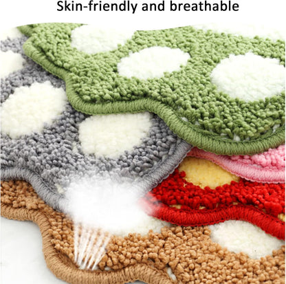 Bathroom Rugs Water Absorbent Non-Slip Mat Used in Bathroom, Shower, Room, Etc.Soft Microfiber Machine Washable Bath Mat (Purple, 23X35'')