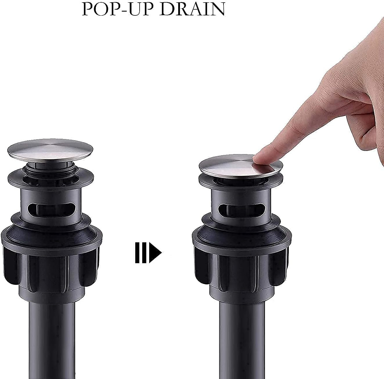 Modern Bathroom Faucet, Matte Black Bathroom Sink Faucet, Single Hole Bathroom Faucet, Single Handle Bathroom Faucet with Pop up Drain