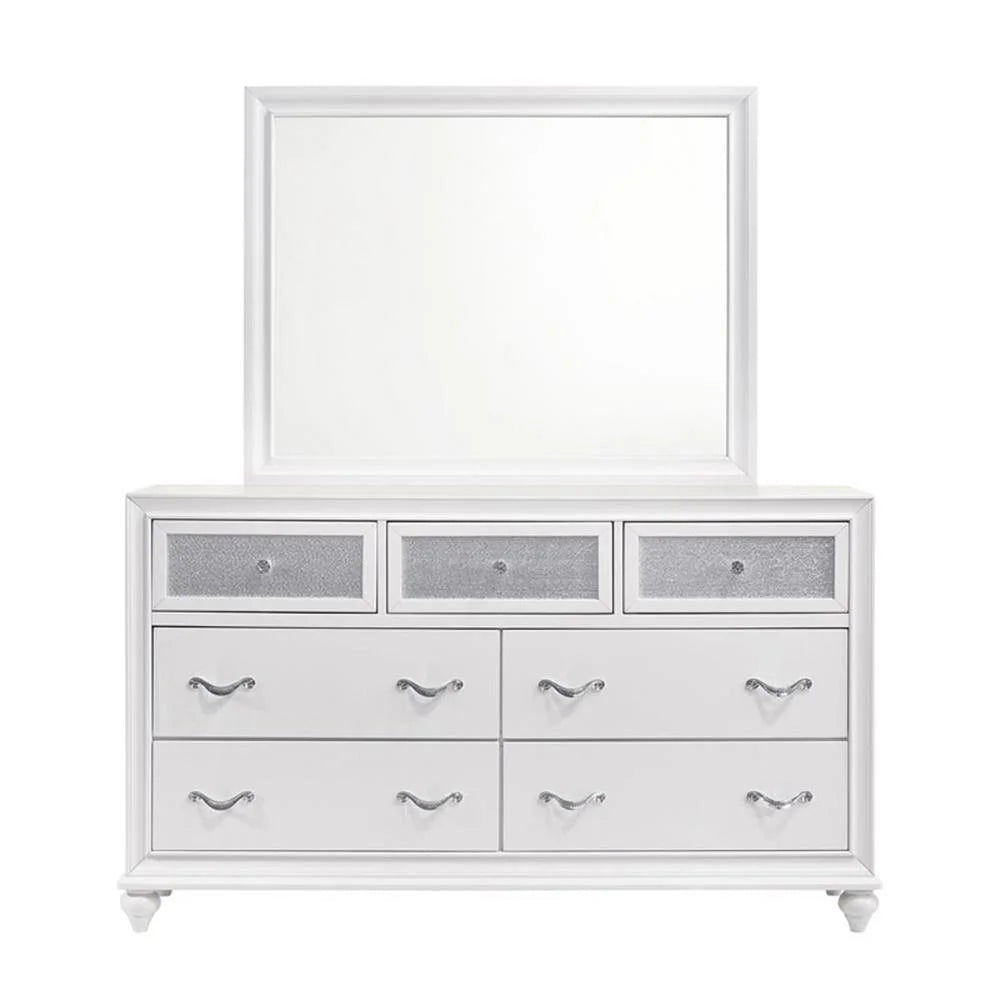 Barzini Upholstered Tufted Bedroom Set White
