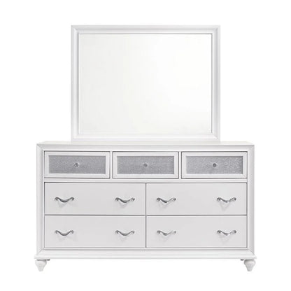 Barzini Upholstered Tufted Bedroom Set White