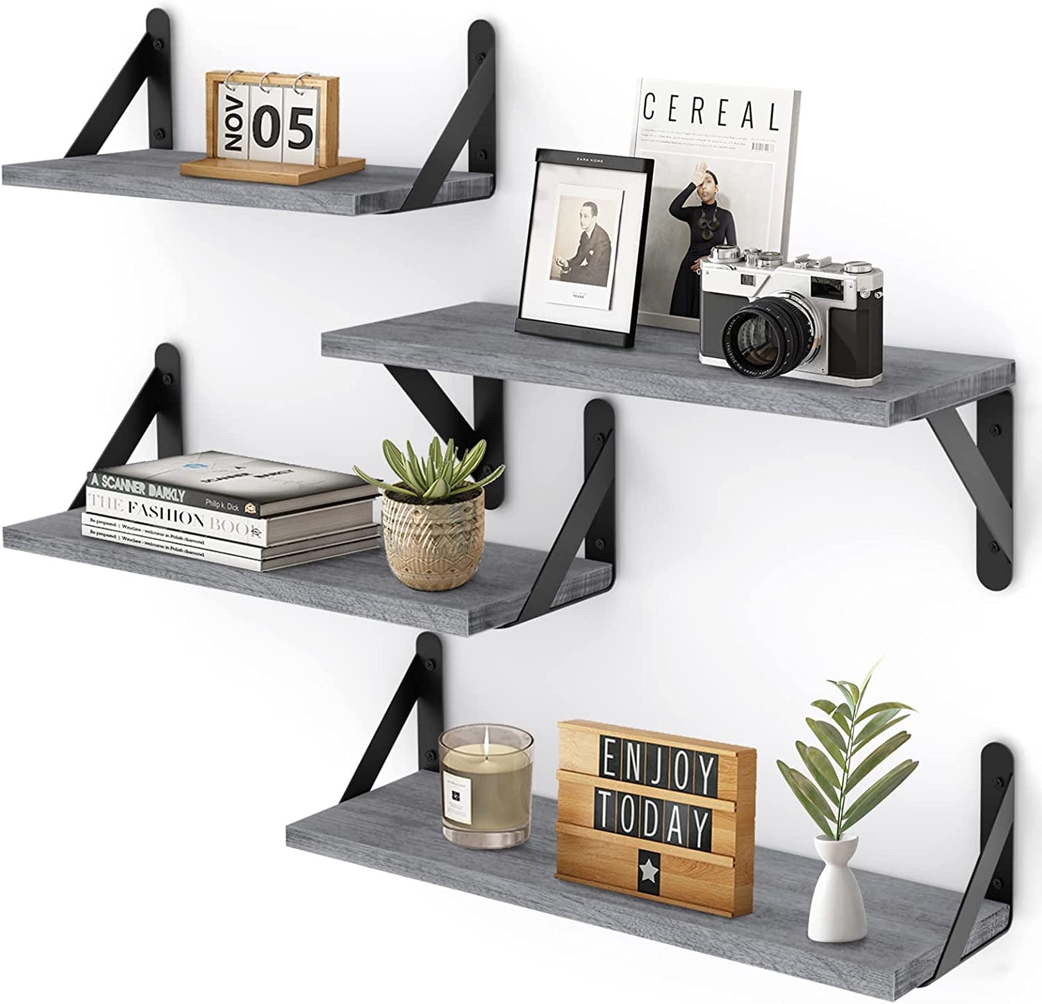 Estantes Flotantes Madera Rústica Para Decorar El Baño Sala De Estar Y Plantas