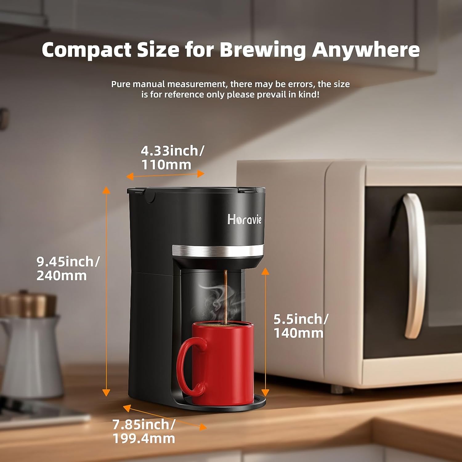 Slim Single Serve K-Cup Pod Coffee Maker Multistream Technology Black