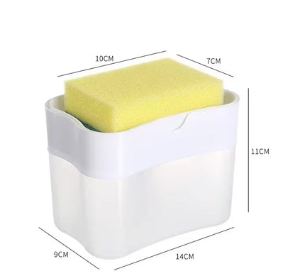 Soap Kitchen Sponge Soap Dispenser Bottle for Liquid Soap Dispenser Kitchen Sponge Dispenser Manual Kitchen Accessories