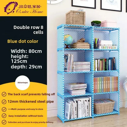 Multilayer Dustproof Wardrobe High Capacity Partition Bookshelf Bedroom Open Simple Assembly Storage Cabinet Bedroom Furniture