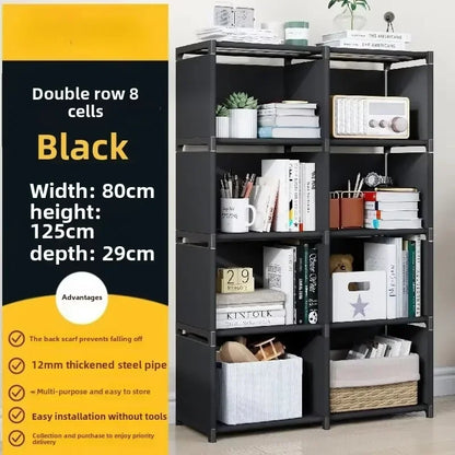 Multilayer Dustproof Wardrobe High Capacity Partition Bookshelf Bedroom Open Simple Assembly Storage Cabinet Bedroom Furniture