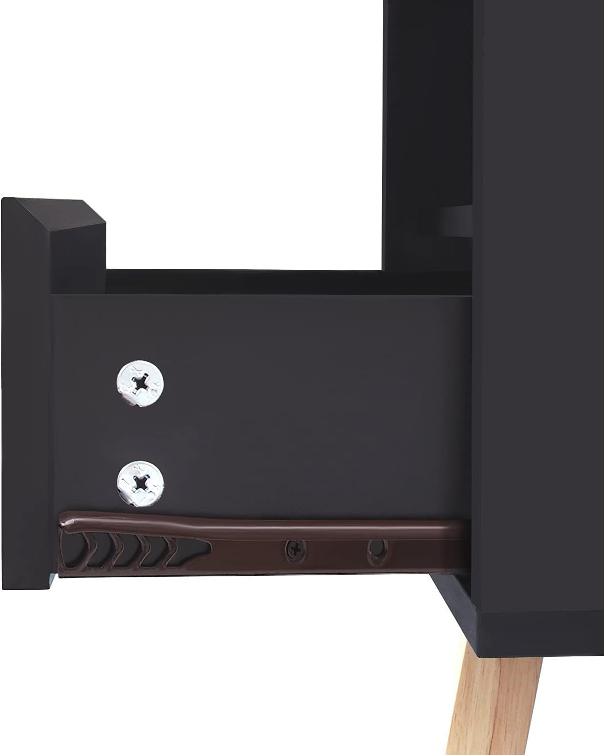 Nightstands Bedroom Set of 2 with Drawer Storage Shelves,Night Stands Side Tables for Living Room/Bedroom/Office,Black