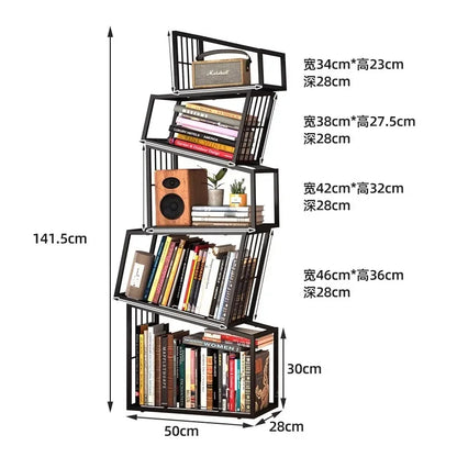 Rotating Bookshelf Storage Book Shelves Magazine Rack Shelf Organizer Aesthetic Children'S Bookcases Estantes Storage Furniture