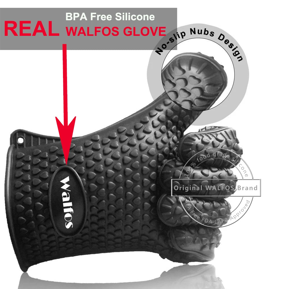 Silicone Oven Kitchen Glove Heat Resistant Thick Cooking BBQ Grill Glove Oven Mitts Kitchen Gadgets Kitchen Accessories