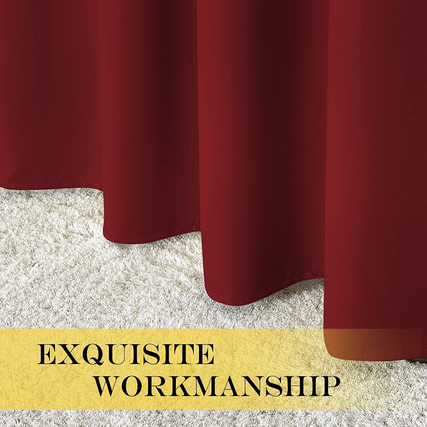 Cortinas 100 X 84 Blackout Termicas Opacas Para Habitacion Sala Grandes De Rojo