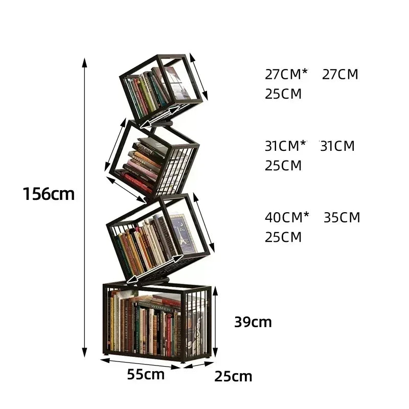 Rotating Bookshelf Storage Book Shelves Magazine Rack Shelf Organizer Aesthetic Children'S Bookcases Estantes Storage Furniture
