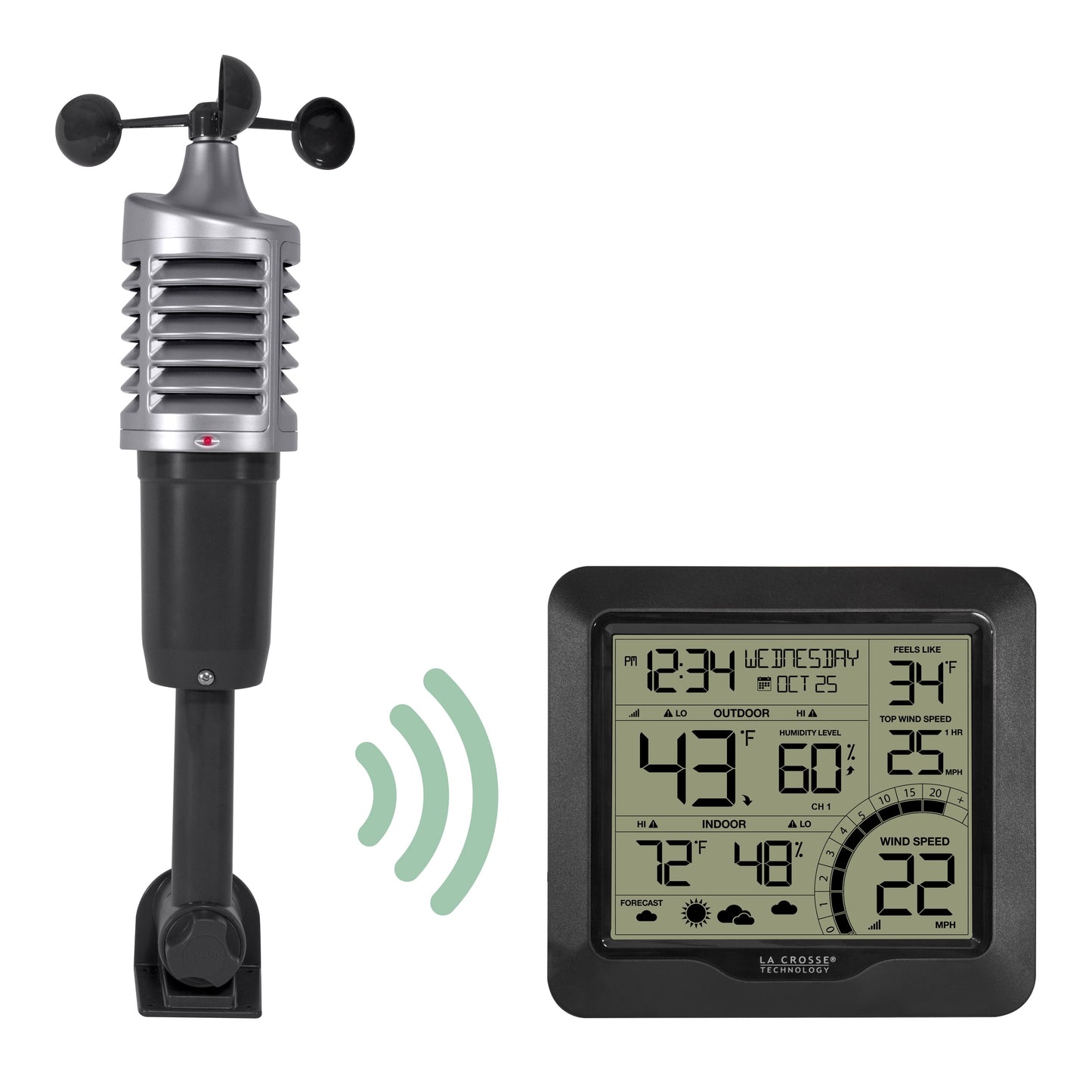 Wind and Weather Station, 1 Each, 327-1417BW