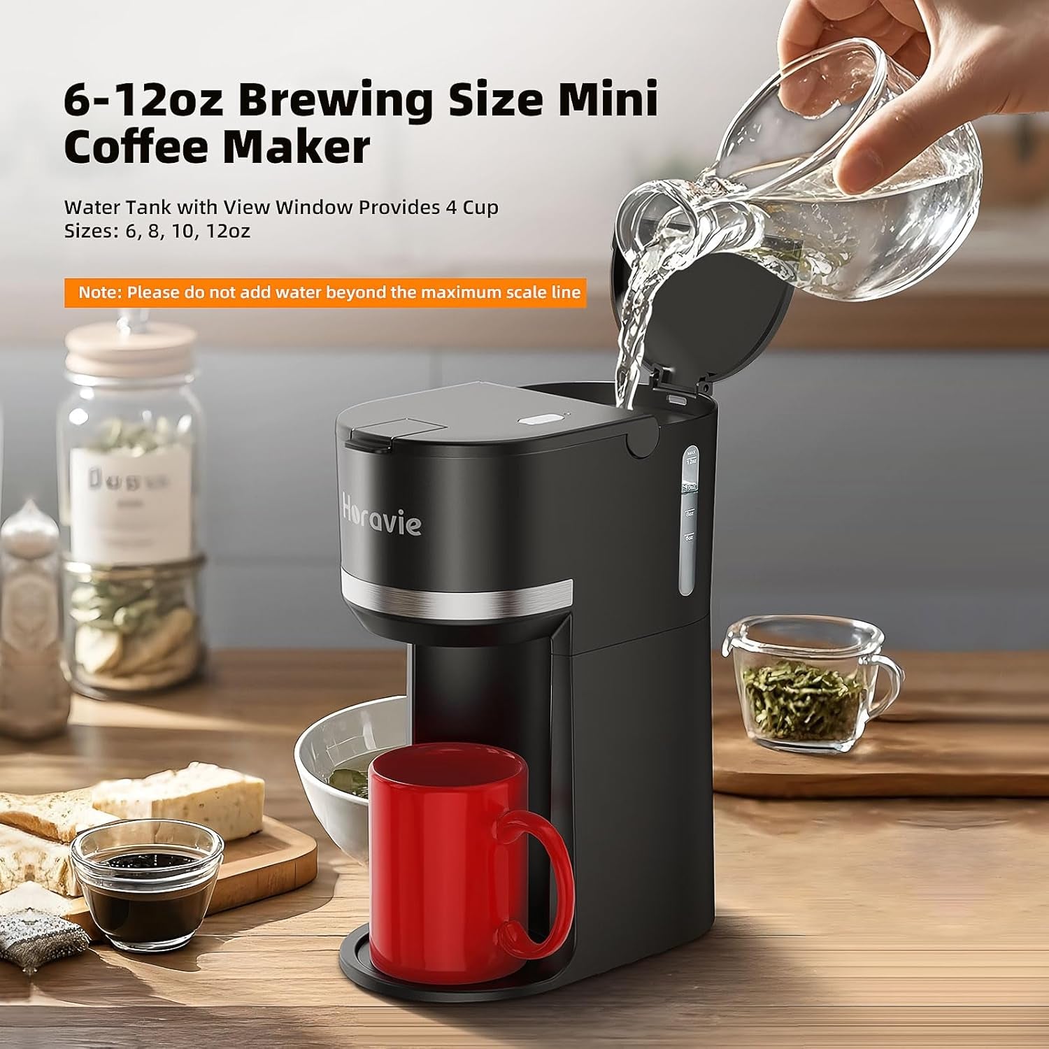 Slim Single Serve K-Cup Pod Coffee Maker Multistream Technology Black
