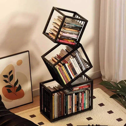 Rotating Bookshelf Storage Book Shelves Magazine Rack Shelf Organizer Aesthetic Children'S Bookcases Estantes Storage Furniture