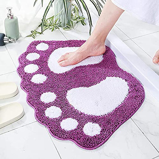 Bathroom Rugs Water Absorbent Non-Slip Mat Used in Bathroom, Shower, Room, Etc.Soft Microfiber Machine Washable Bath Mat (Purple, 23X35'')