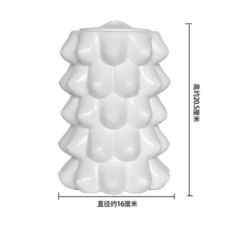 Nordic Art Ceramic Vase Creative Black and White Ceramic Face Vase Decoration Home Decoration Crafts Porcelain Vase Decoration
