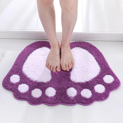 Bathroom Rugs Water Absorbent Non-Slip Mat Used in Bathroom, Shower, Room, Etc.Soft Microfiber Machine Washable Bath Mat (Purple, 23X35'')