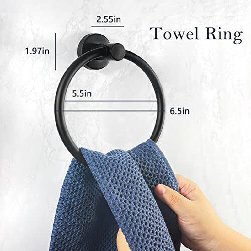 Bathroom Accessory Set, Bathroom Sets Accessories, Matte Black Bathroom