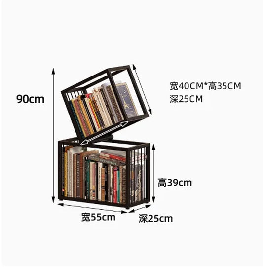 Rotating Bookshelf Storage Book Shelves Magazine Rack Shelf Organizer Aesthetic Children'S Bookcases Estantes Storage Furniture