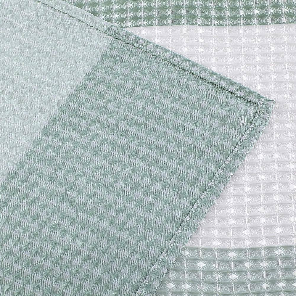Ombre 72 In. Spa Waffle Weave Fabric Shower Curtain