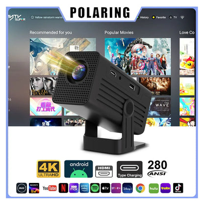 N6 Android Projector Wifi BT 250Ansi Cinema Home Keystone HDMI Proyector 1080P 4K Projector