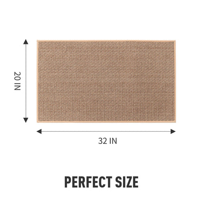 Kitchen Mat Washable Kitchen Rugs and Mats Non Skid Absorbent Runner Rugs for Kitchen Front of Sink Kitchen Floor Mats 20"X32" Beige Kitchen Mats or Rugs