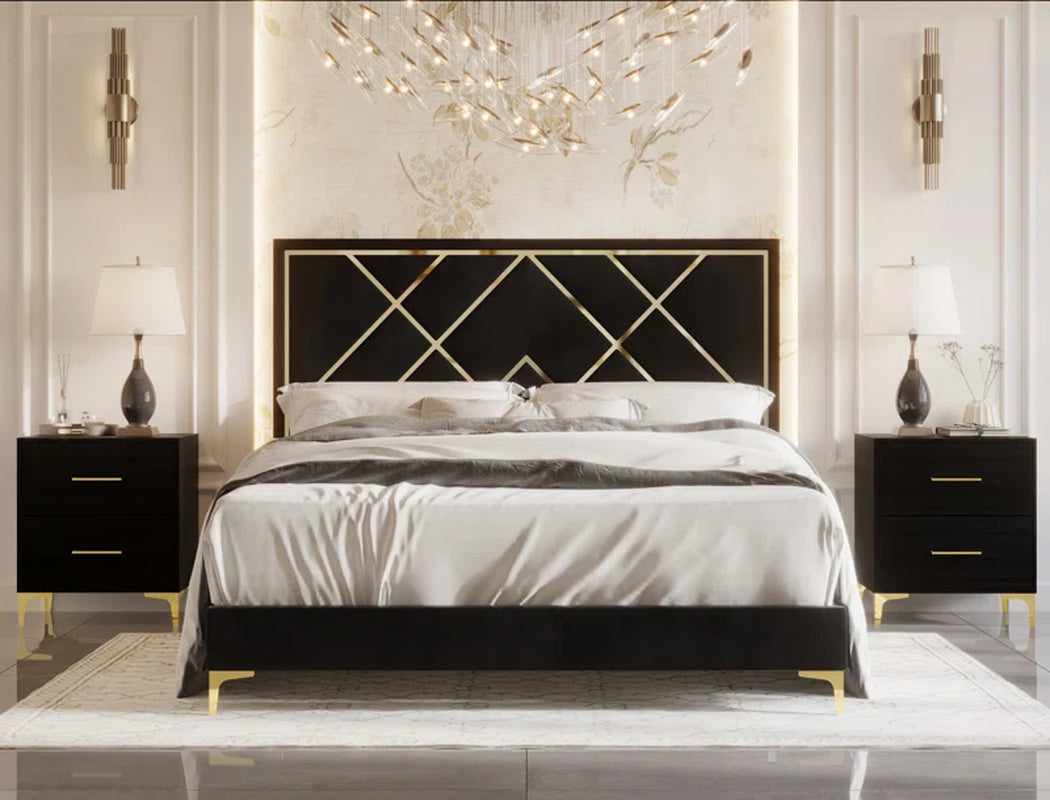 Lausyn Upholstered Standard 3 Piece Bedroom Set