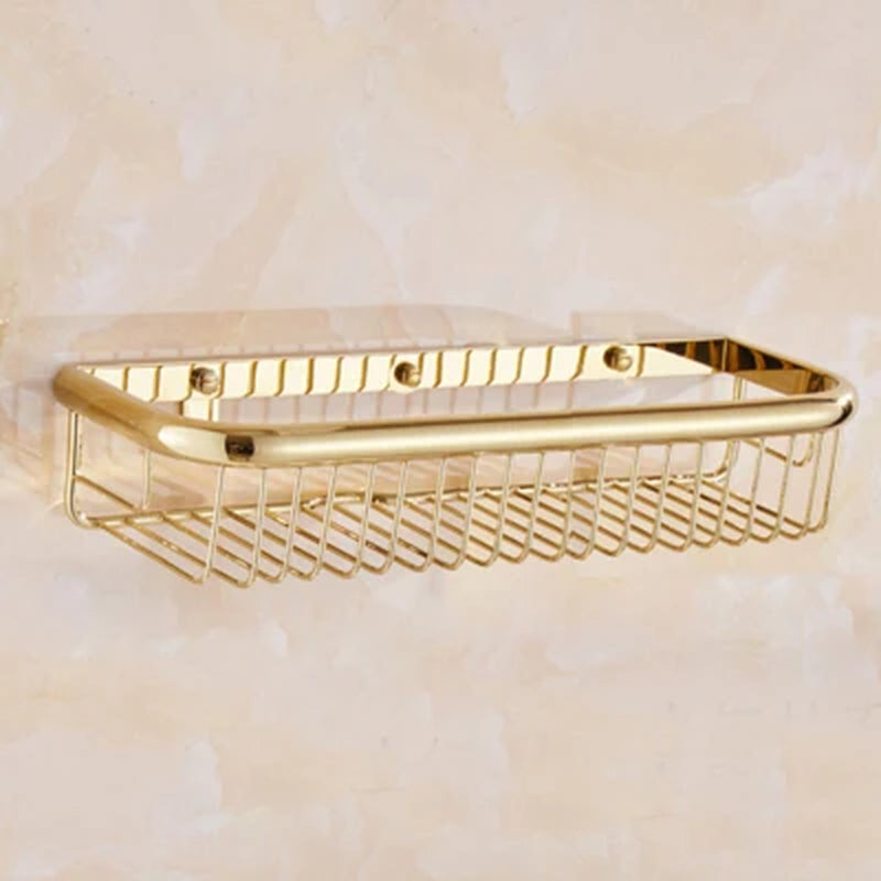 Gold Bathroom Shelf Total Brass Soap Holder 30Cm/45Cm Bathroom Shelves Bathroom Shampoo Holder Basket Bathroom Holder