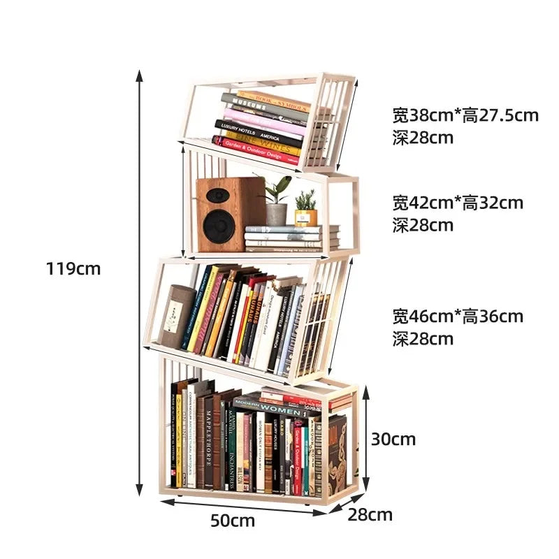 Rotating Bookshelf Storage Book Shelves Magazine Rack Shelf Organizer Aesthetic Children'S Bookcases Estantes Storage Furniture
