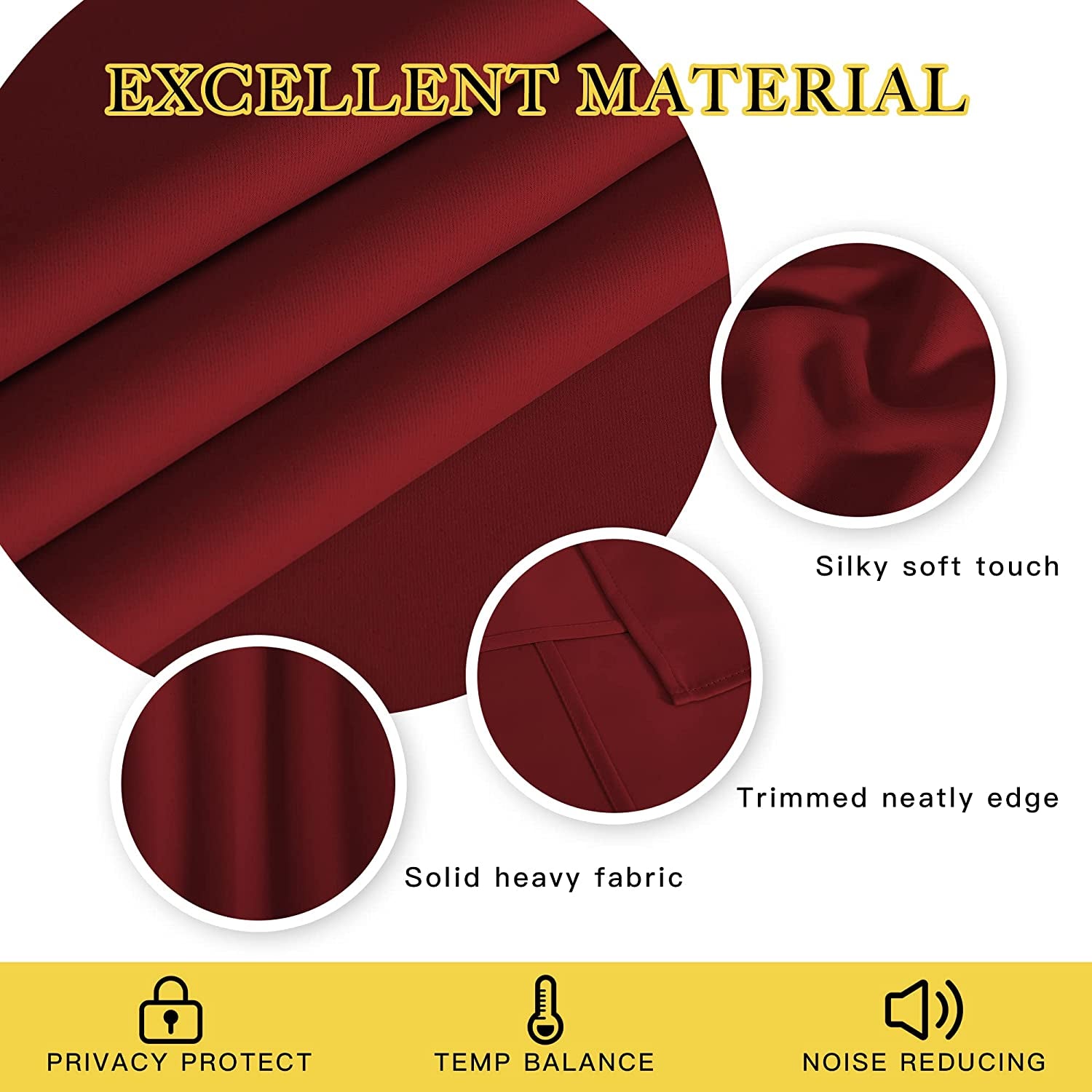 Cortinas 100 X 84 Blackout Termicas Opacas Para Habitacion Sala Grandes De Rojo