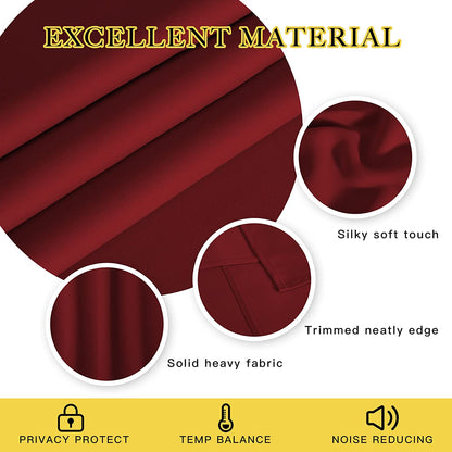 Cortinas 100 X 84 Blackout Termicas Opacas Para Habitacion Sala Grandes De Rojo