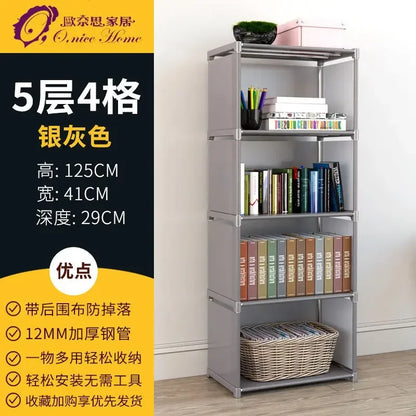 Multilayer Dustproof Wardrobe High Capacity Partition Bookshelf Bedroom Open Simple Assembly Storage Cabinet Bedroom Furniture