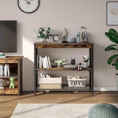 Kitchen Island with Storage Coffee Bar Shelf with Worktop Table Buffet Cabinet Station with Open Shelves Industrial Concole