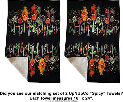 Artistic and Colorful Kitchen Rugs for Floor Non Slip Kitchen Rugs and Mats Kitchen Mat Set Farmhouse Kitchen - Spicy Art - 2 Pieces - 30"X17" + 47”X17