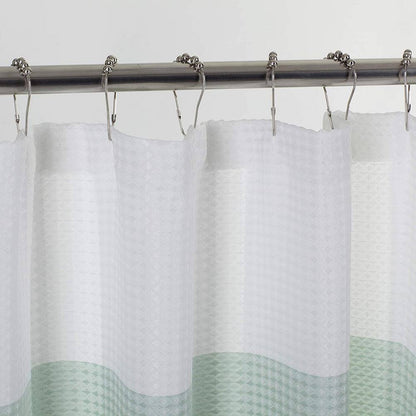Ombre 72 In. Spa Waffle Weave Fabric Shower Curtain