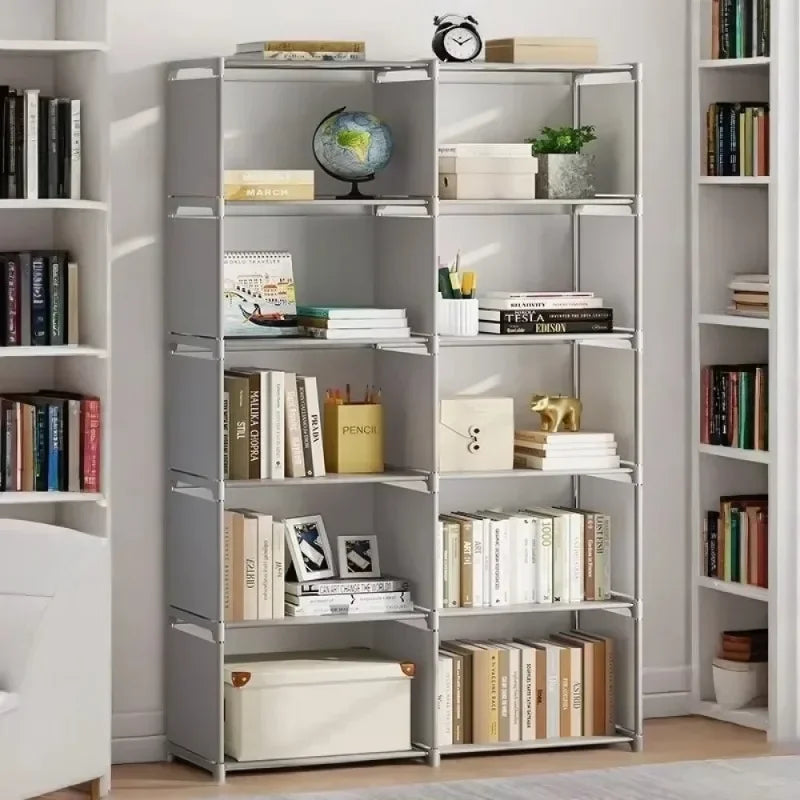Multilayer Dustproof Wardrobe High Capacity Partition Bookshelf Bedroom Open Simple Assembly Storage Cabinet Bedroom Furniture