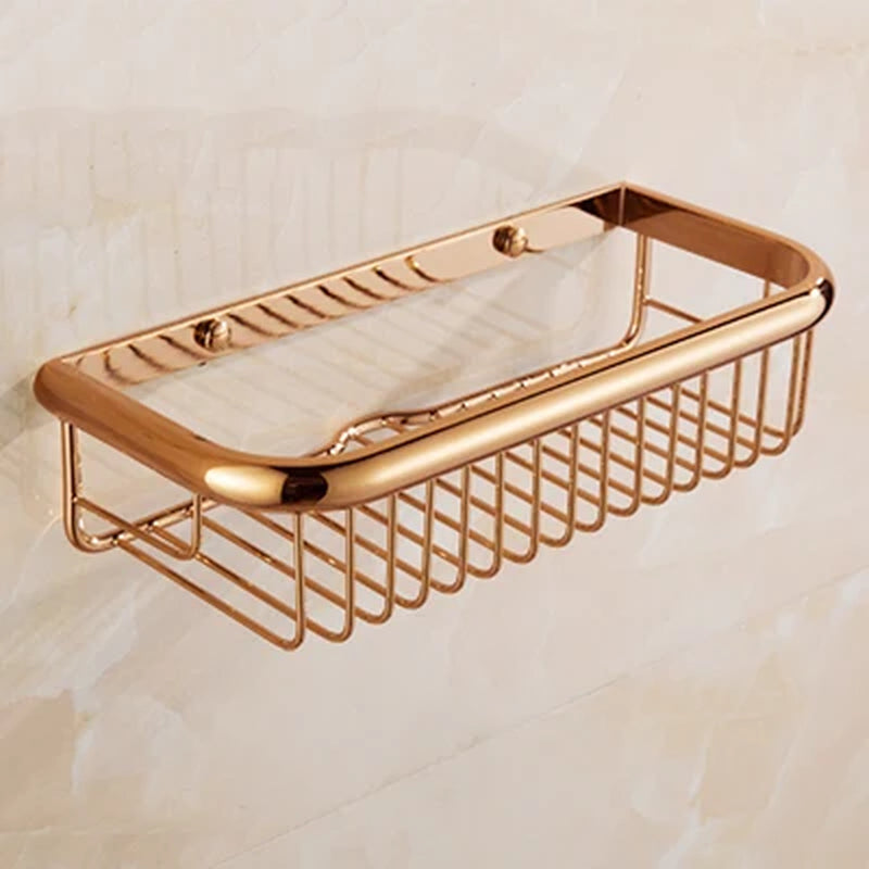 Gold Bathroom Shelf Total Brass Soap Holder 30Cm/45Cm Bathroom Shelves Bathroom Shampoo Holder Basket Bathroom Holder