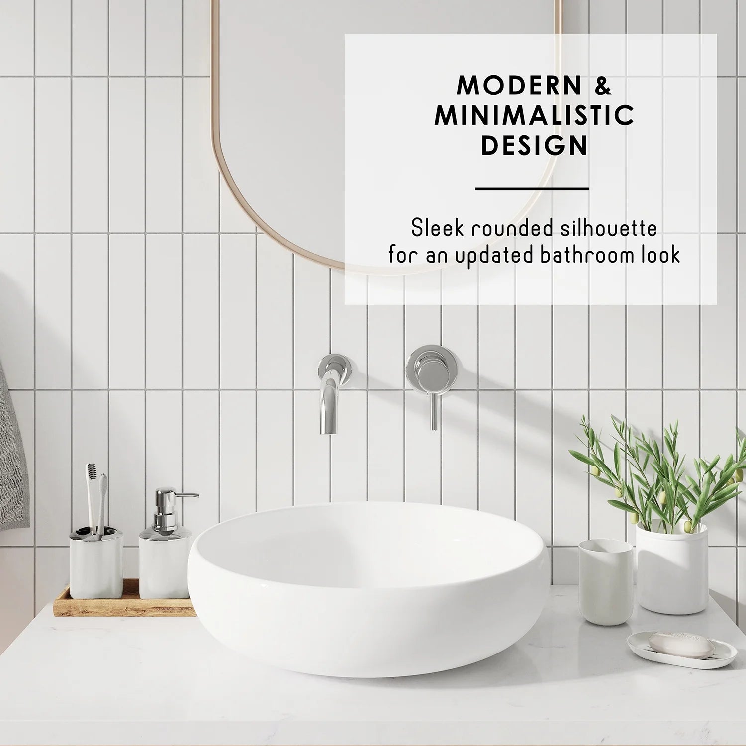 20 Piece Bathroom Accessories Set, White Bathroom Decor Set