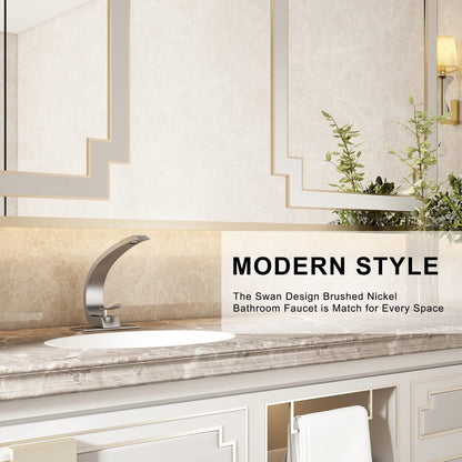 HMEGAO Bathroom Faucet Brushed Nickel Bathroom Sink Faucet Bathroom Faucets F...