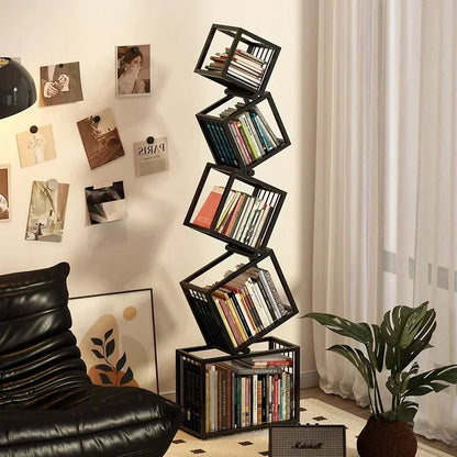 Rotating Bookshelf Storage Book Shelves Magazine Rack Shelf Organizer Aesthetic Children'S Bookcases Estantes Storage Furniture