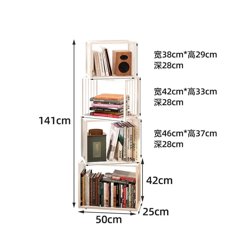 Rotating Bookshelf Storage Book Shelves Magazine Rack Shelf Organizer Aesthetic Children'S Bookcases Estantes Storage Furniture
