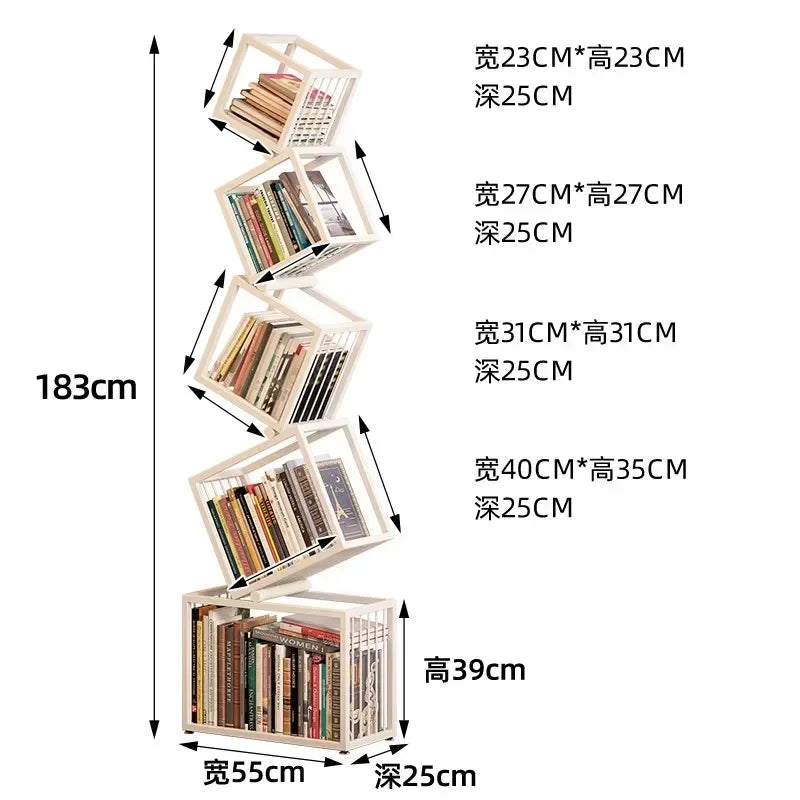 Rotating Bookshelf Storage Book Shelves Magazine Rack Shelf Organizer Aesthetic Children'S Bookcases Estantes Storage Furniture