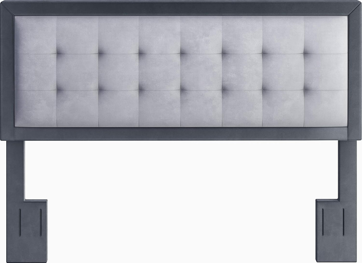 Zoe Upholstered, King, Grey/Charcoal
