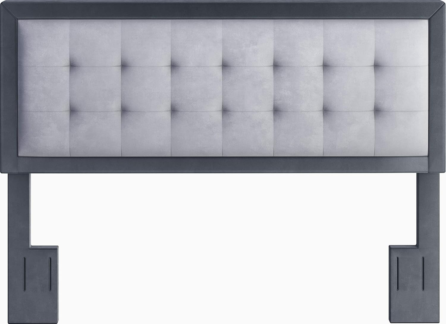 Zoe Upholstered, King, Grey/Charcoal