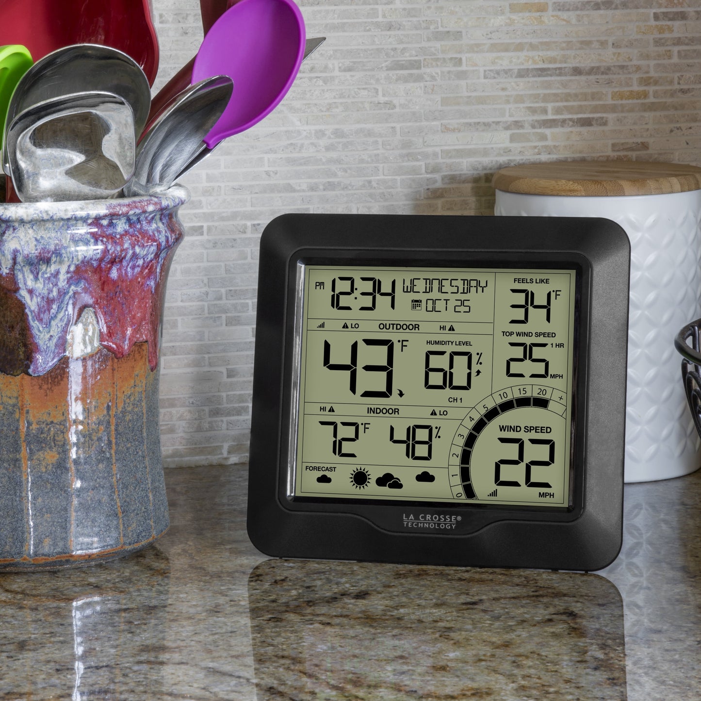 Wind and Weather Station, 1 Each, 327-1417BW