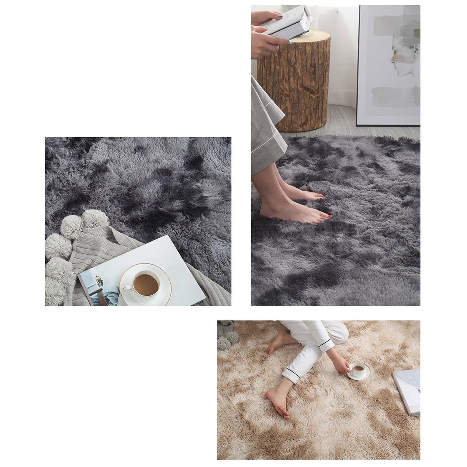 Ultra Soft Shaggy Area Rugs for Bedroom Living Room Plush Carpet Floor Mat Indoor Plush Fluffy Area Rugs for Home Decor,5.2'X2.6'